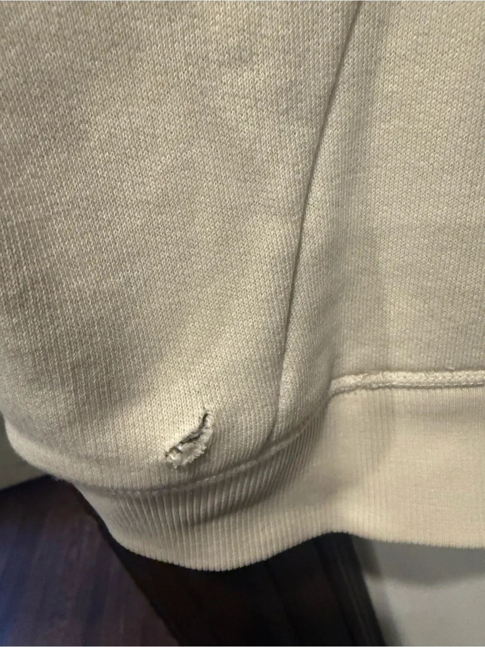 rag & bone Cream Crewneck Sweatshirt with Red "MORE LOVE" Embroidery - Picture 5 of 6